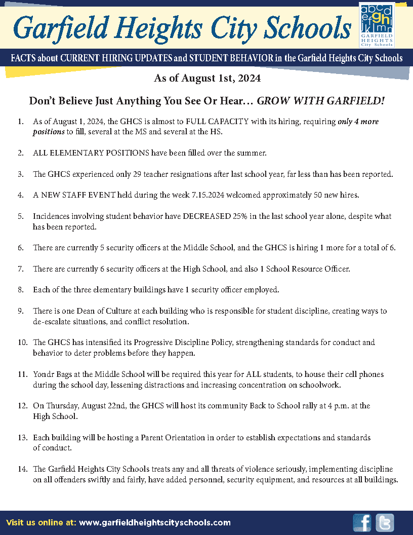 CURRENT HIRING and SAFETY UPDATE 822024